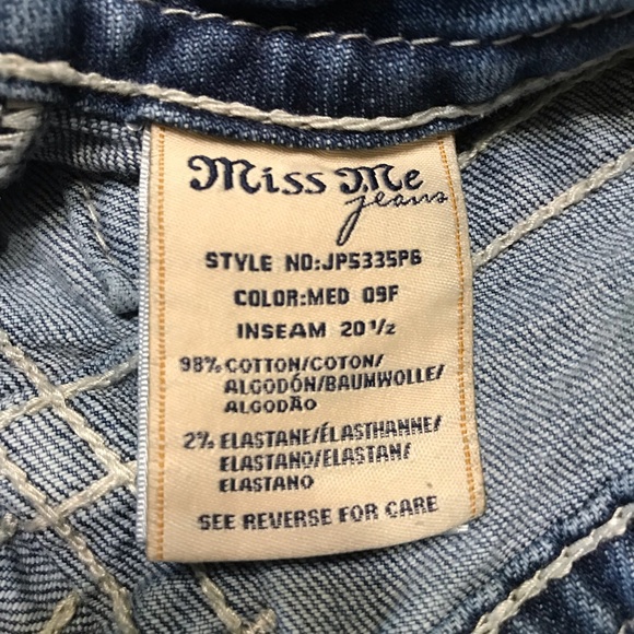 MISS ME blue distressed capri jeans - Picture 8 of 8